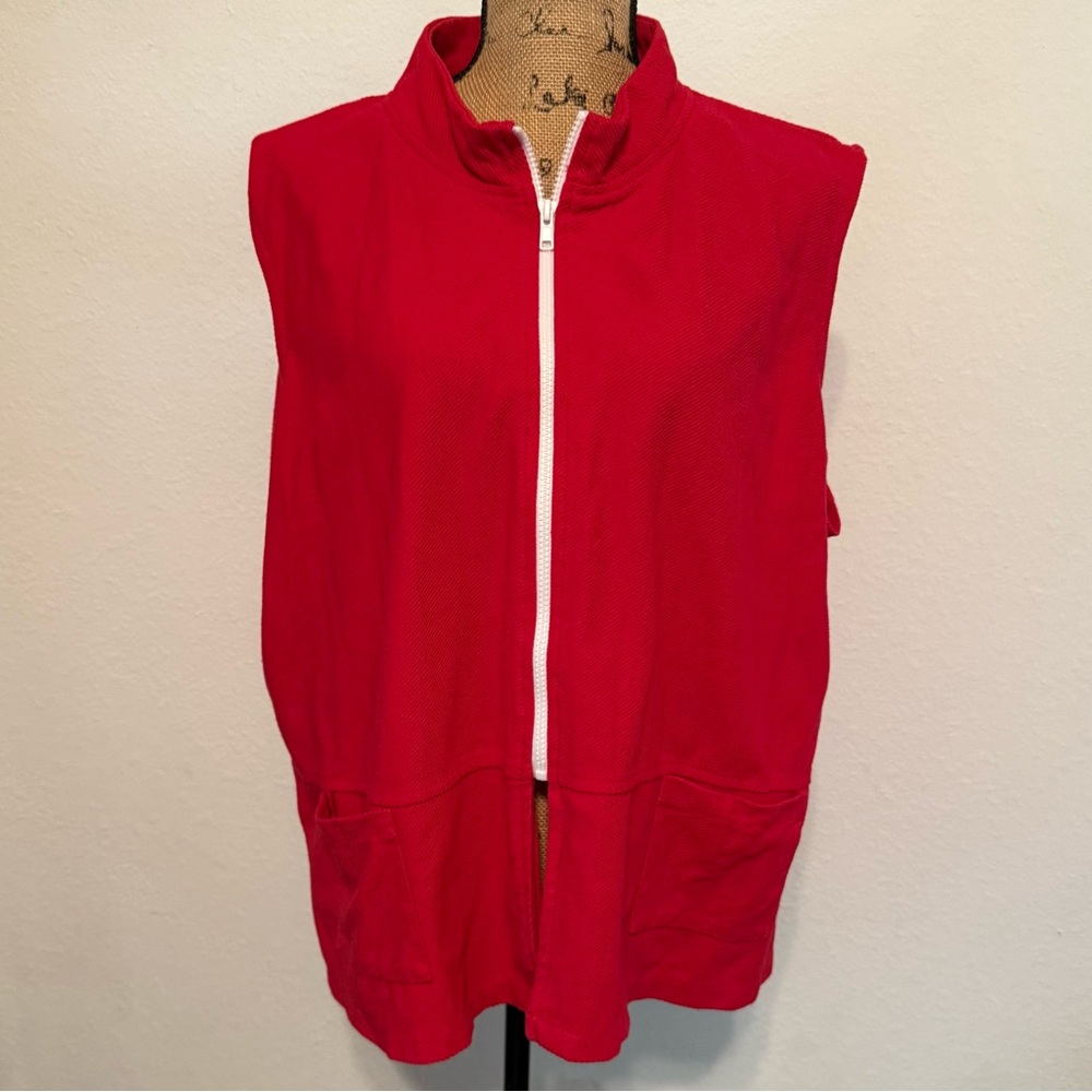 Cold Water Creek Red Lightweight Vest 3XL